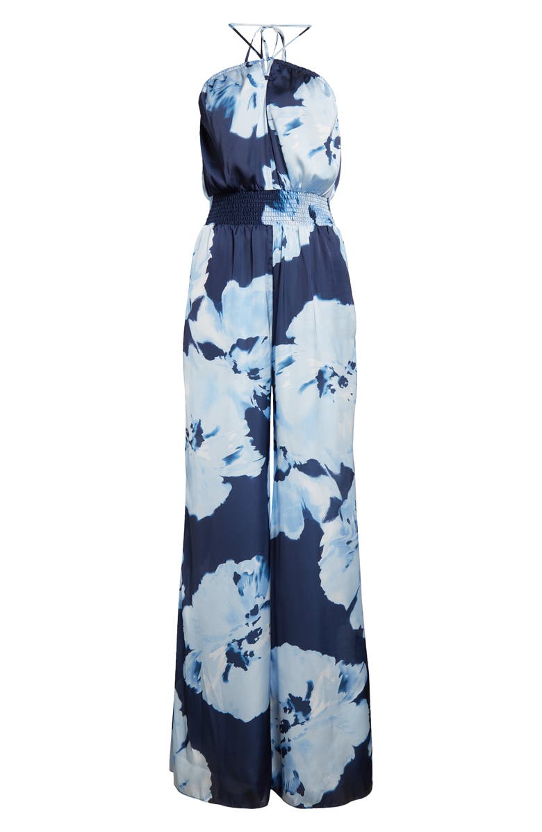 Ramy Brook Mindy Floral Wide Leg Halter Jumpsuit, Alternate, color, 