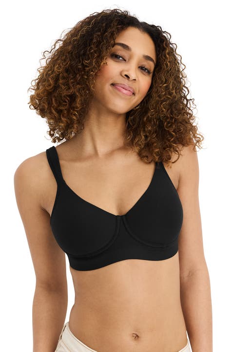 Women's Cooling Cotton Blend Wirefree Full Coverage Molded Cup Bra