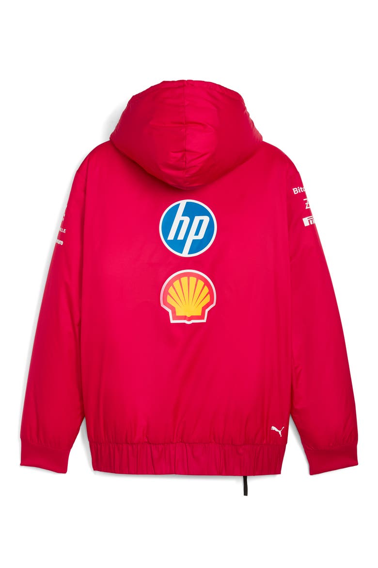 Scuderia Ferrari Team Motosport Reversible Hooded Popover Jacket, Alternate, color, DARK CHERRY