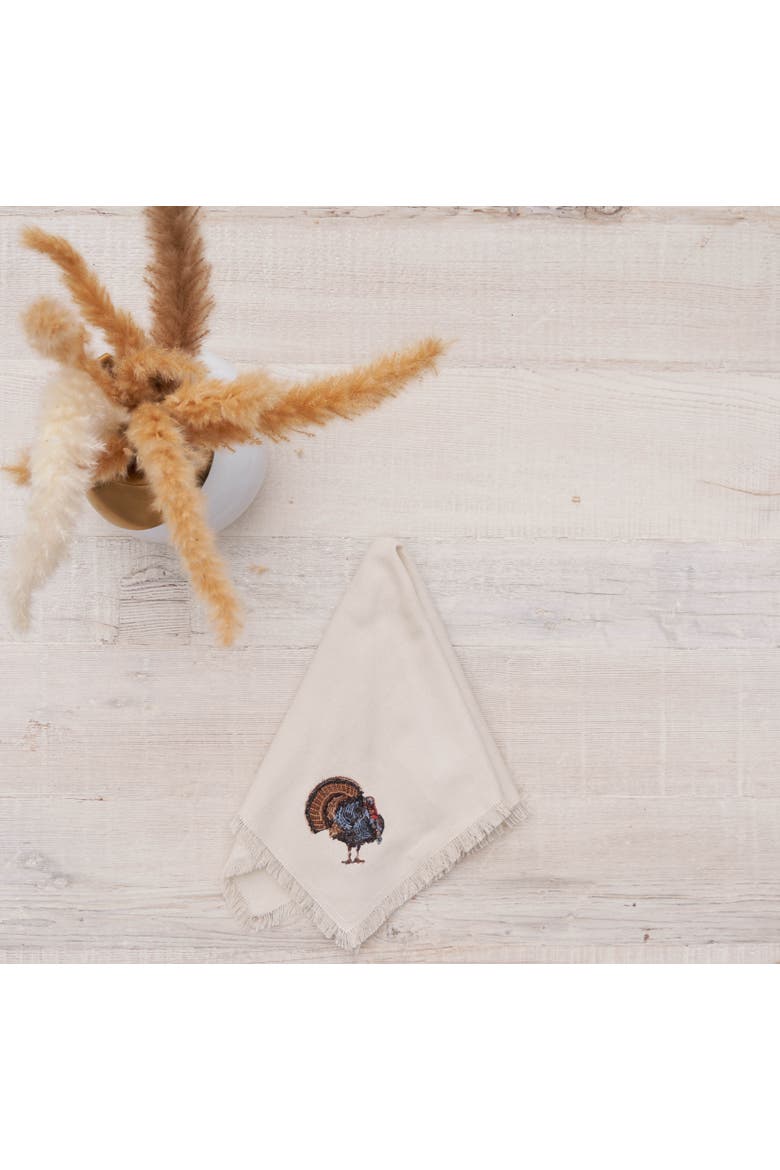 Turkey Set of 4 Cloth Napkins, Alternate, color, Beige
