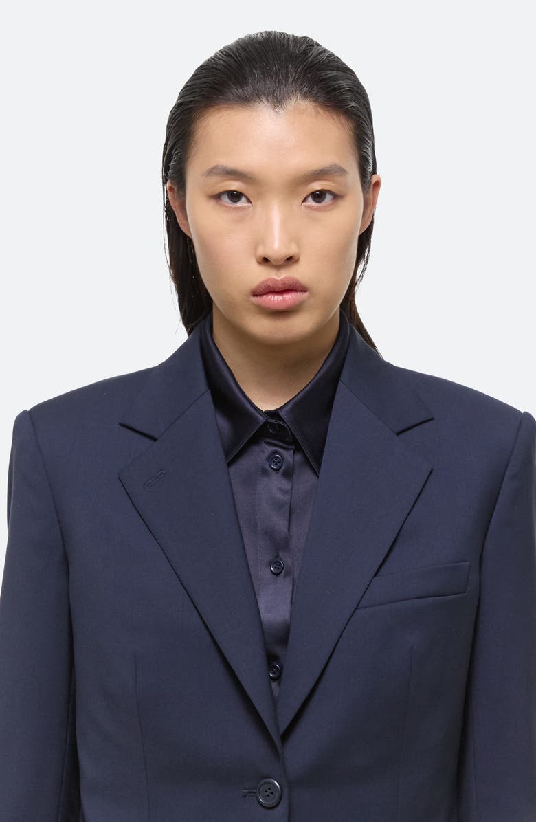 Helmut Lang Classic Virgin Wool Blazer, Alternate, color, Navy