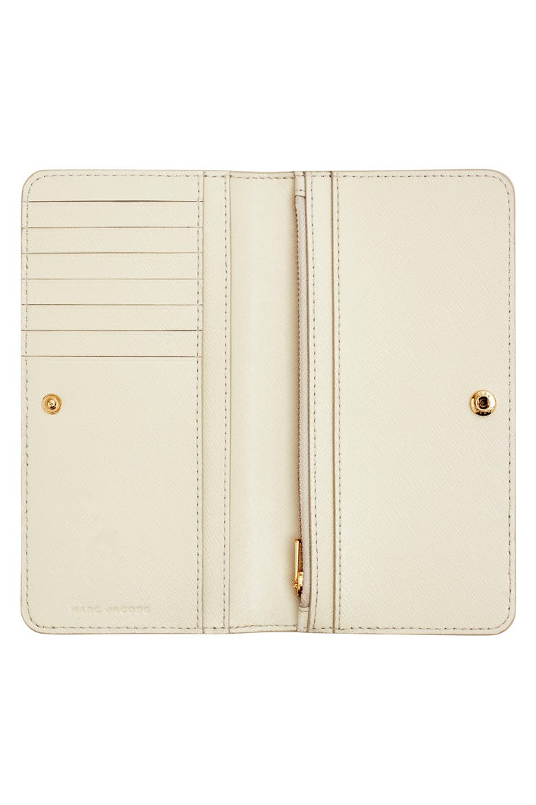 The Utility Snapshot DTM Saffiano Leather Wallet, Alternate, color, KHAKI MULTI