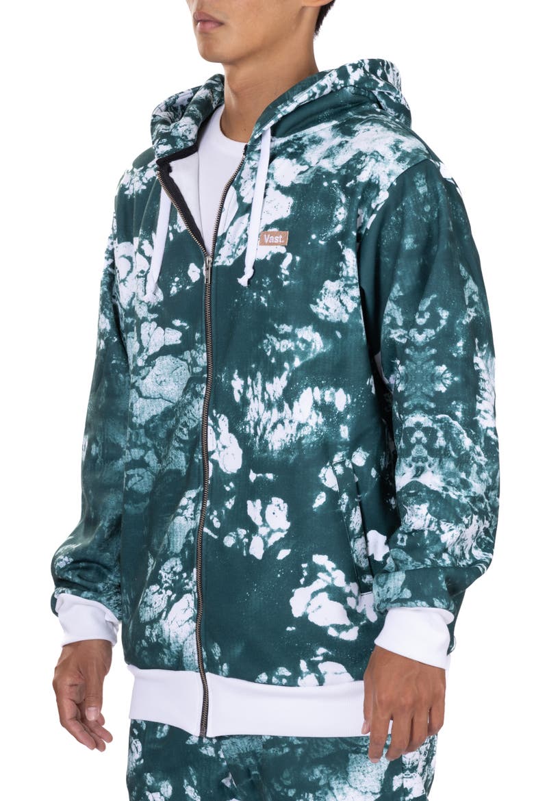 Seafoam Recycled Polyester Zip Hoodie, Alternate, color, WHITE