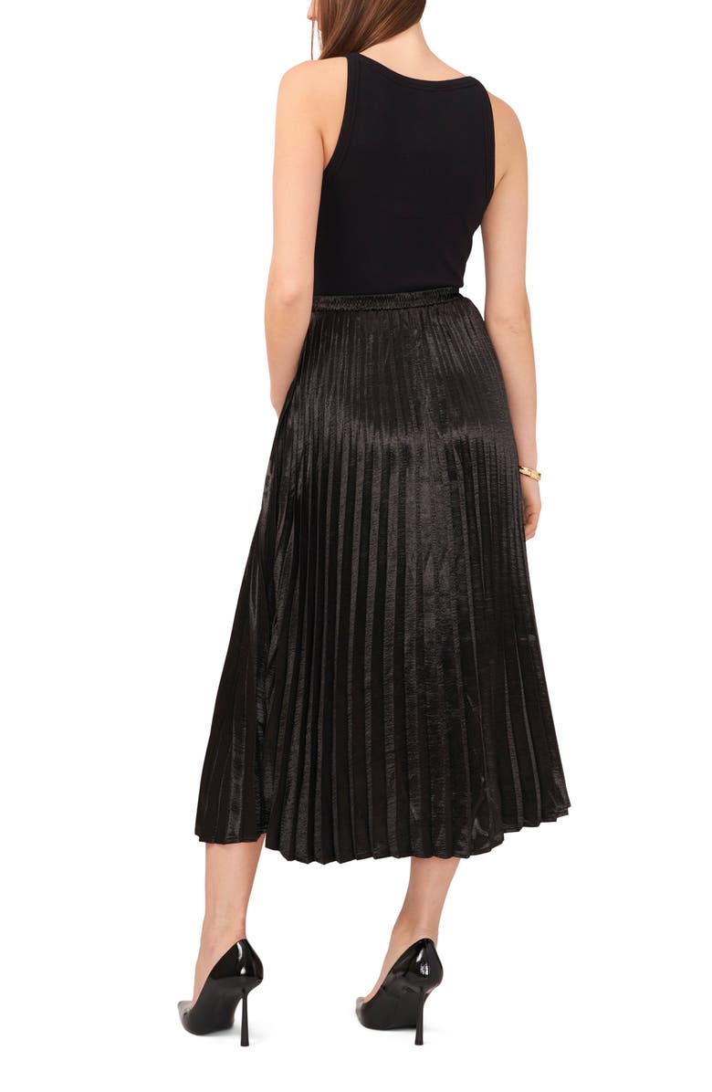 Vince Camuto Pleated Crepe Midi Skirt, Alternate, color, 