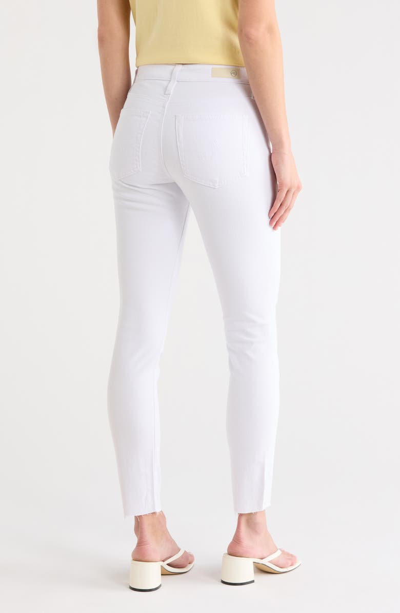 AG Farrah Mid Rise Ankle Skinny Jeans, Alternate, color, Pearl White