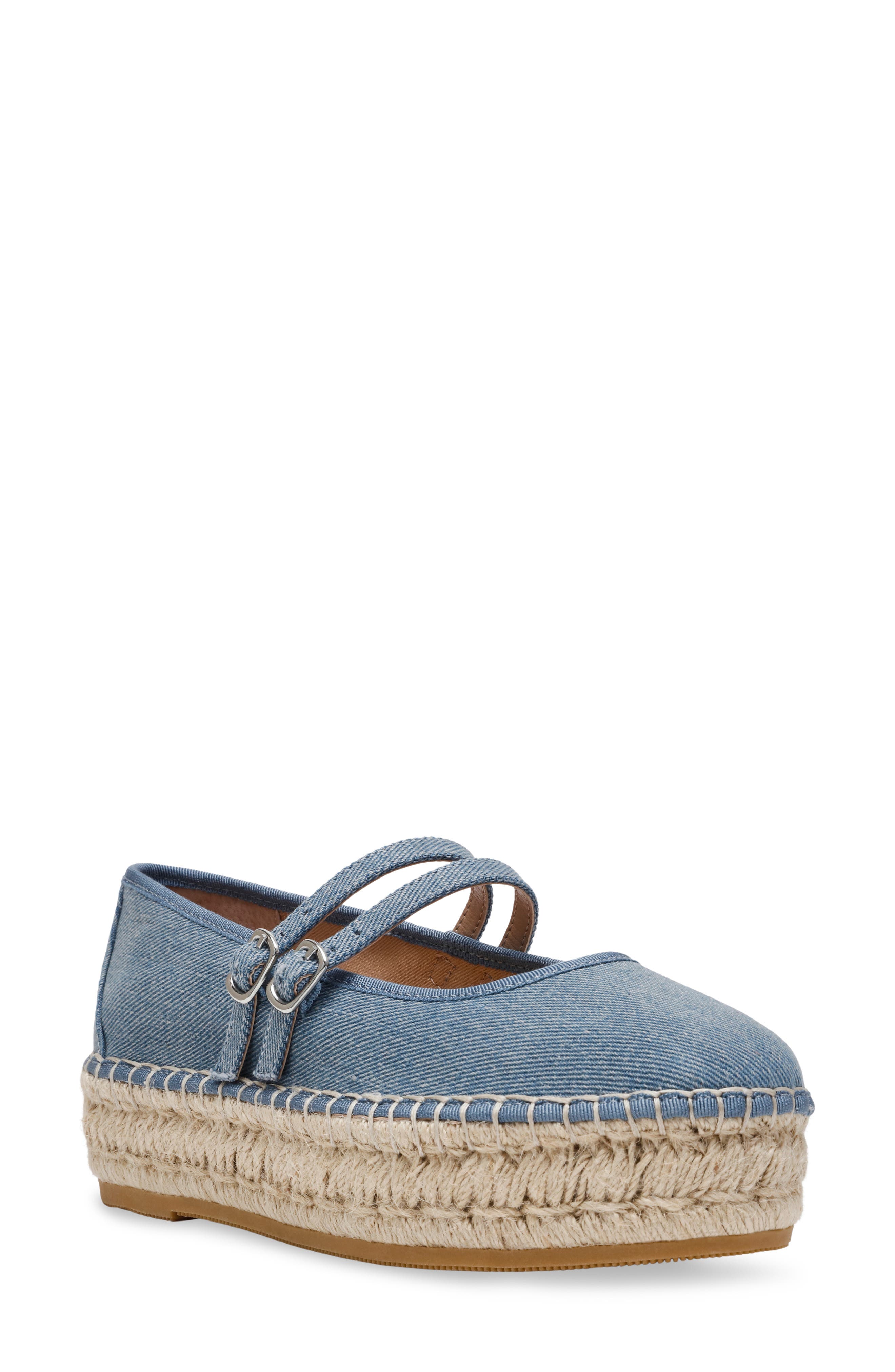 Brinn Mary Jane Platform Espadrille, Main, color, DENIM FABRIC