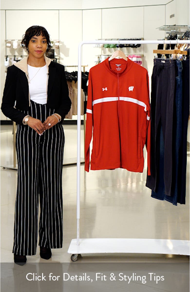 Men's Under Armour Red Wisconsin Badgers 2023 Assist Warm Up Full-Zip Jacket, sales video thumbnail