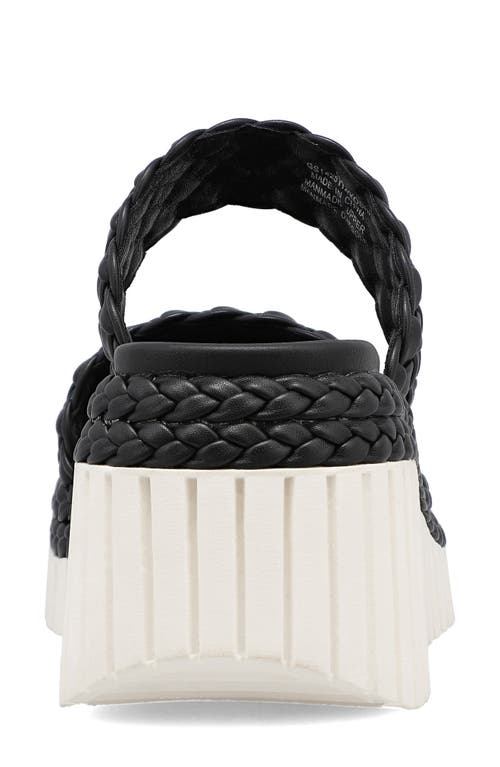 Mia Yoshi Platform Wedge Sandal In Black