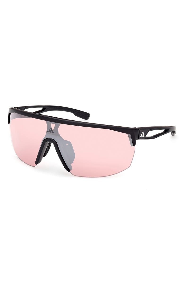adidas Shield Sunglasses, Alternate, color, Matte Black / Bordeaux Mirror
