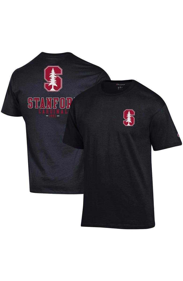 Champion Men's Champion Black Stanford Cardinal Stack 2-Hit T-Shirt, Main, color, Black
