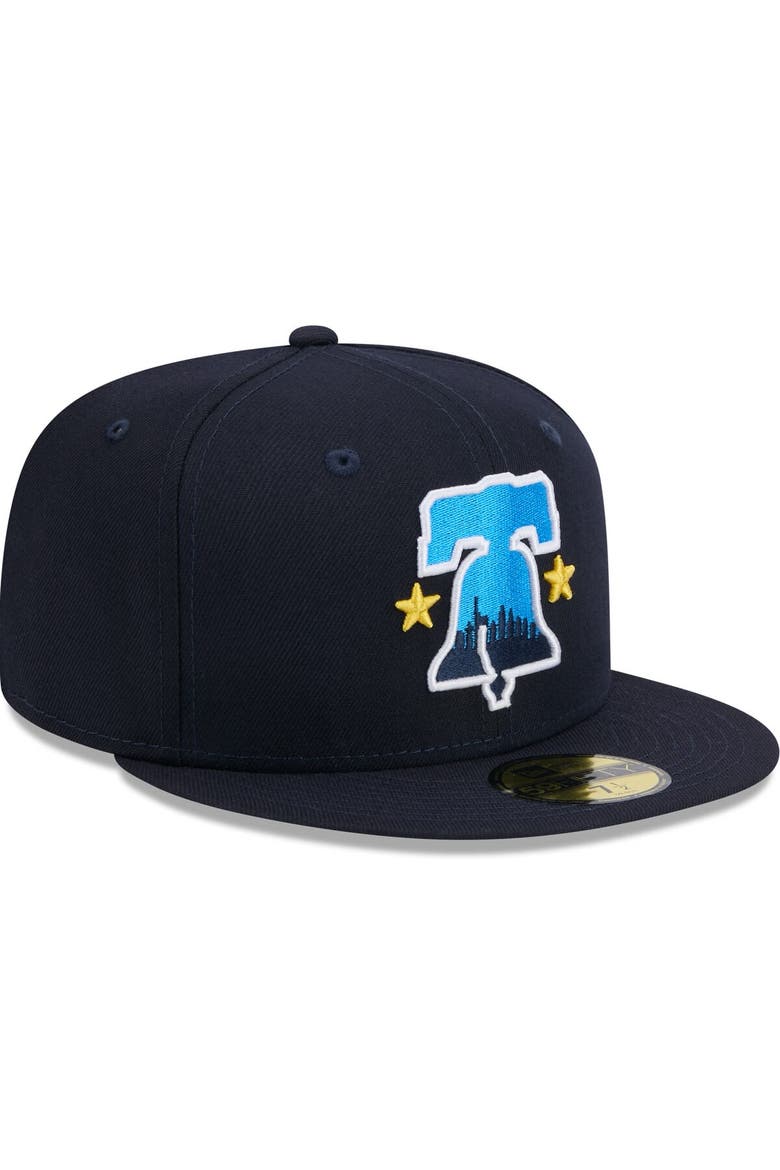 Men's New Era  Navy Philadelphia Phillies 2024 City Connect 59FIFTY Fitted Hat, Alternate, color, Navy