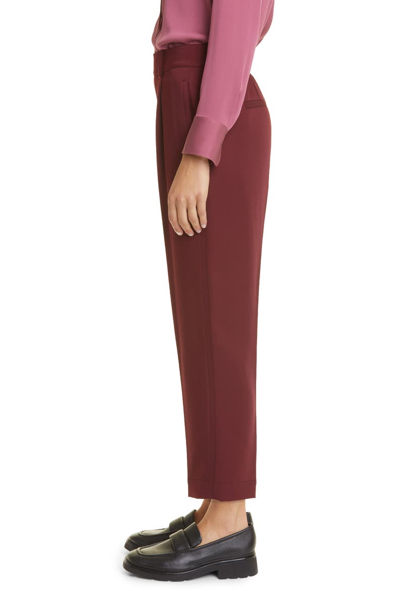 Tapered Pull-On Pants, Alternate, color, PLUM WINE