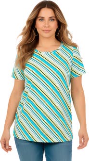 Roaman's Plus Size Cotton Ultimate Crewneck Tee