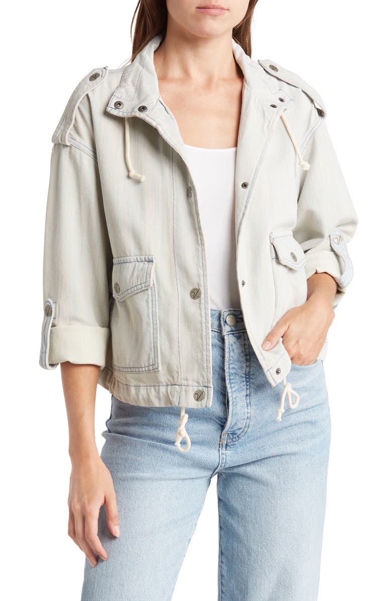 Vigoss Denim Bomber Jacket, Main, color, 