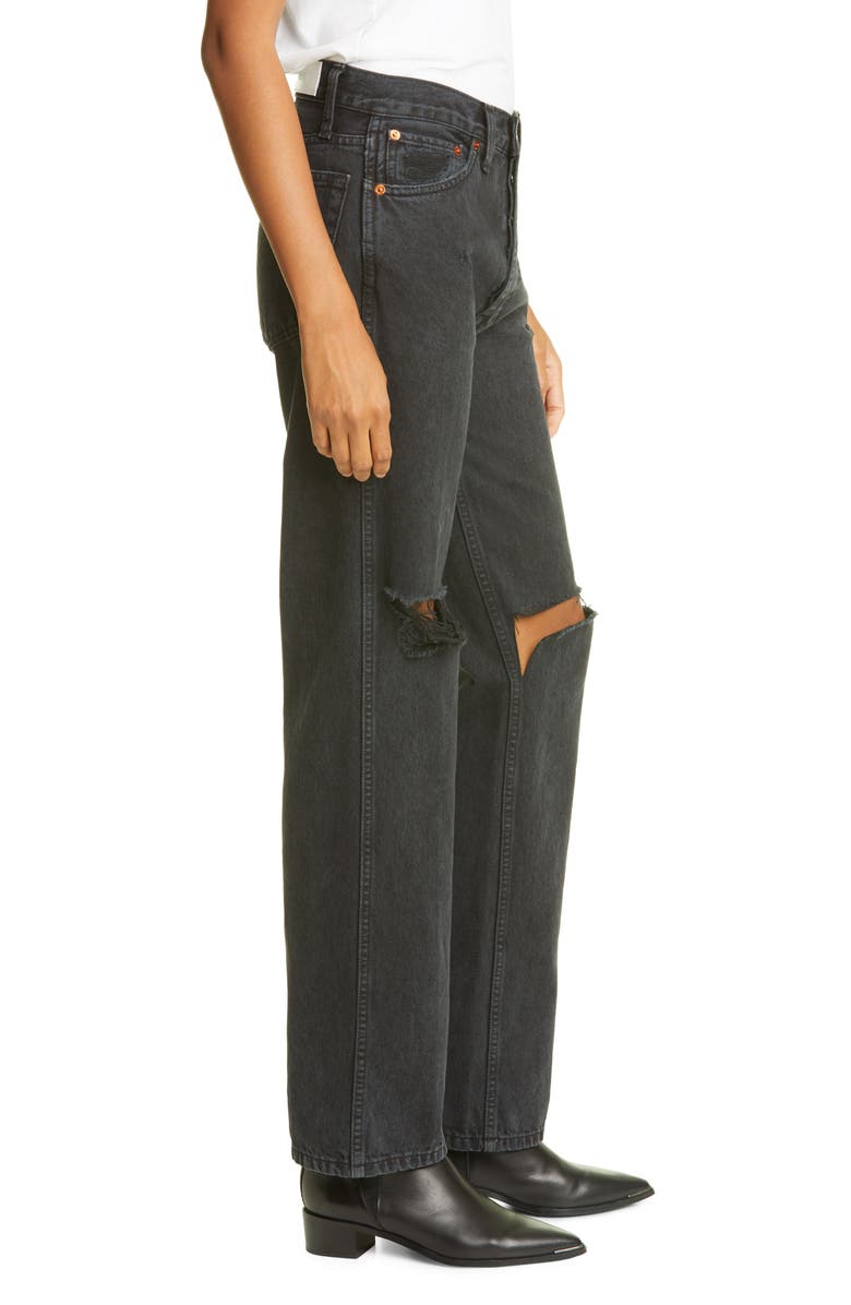 Re/Done High Waist Loose Jeans, Alternate, color, 