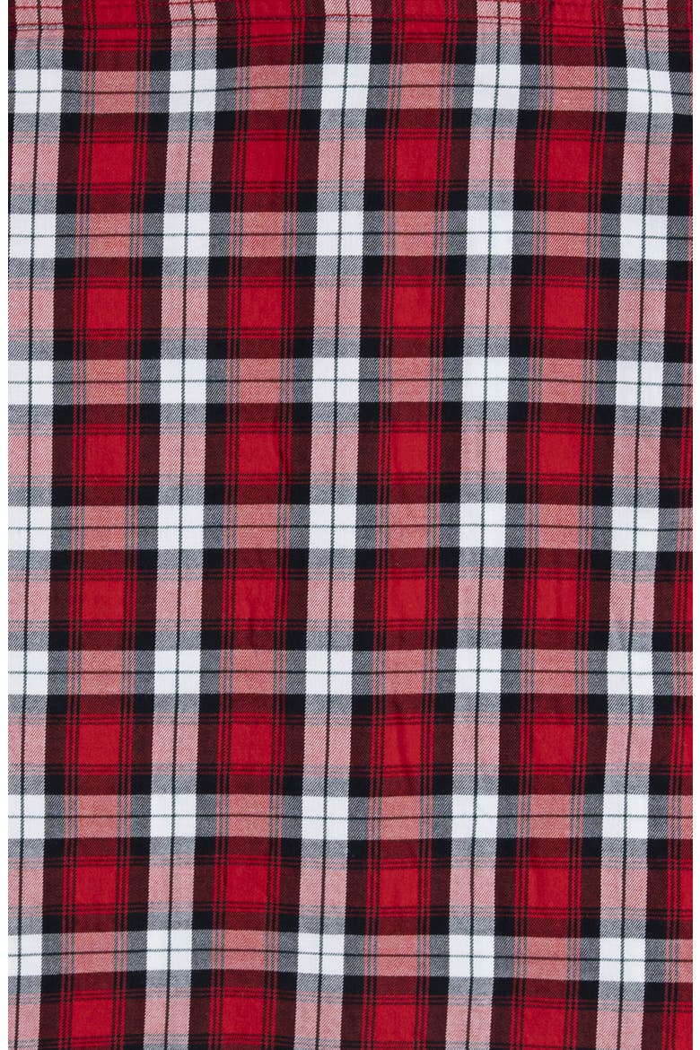 Kids' Plaid Flannel Button-Up Shirt, Alternate, color, BARBADOS CHERRY