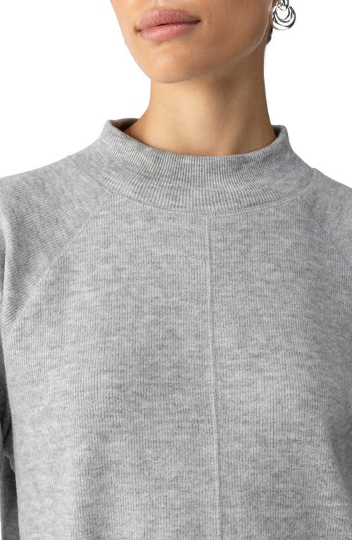 Sanctuary Fireside Exposed Seam Knit Tunic In Heather Asphalt