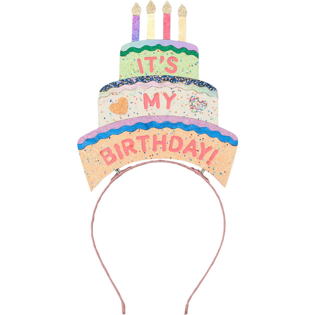 Mimi & Lula Kids' Birthday Cake Headdress In Pink
