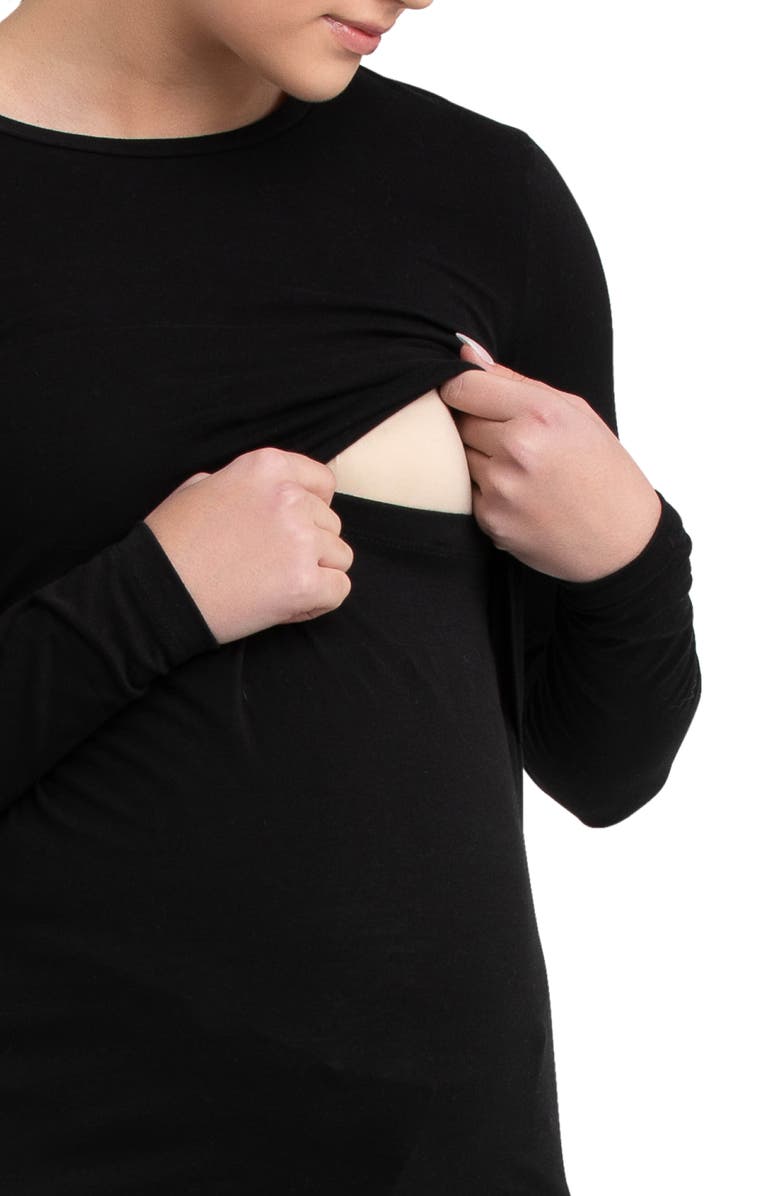 Ripe Maternity Stretch Organic Cotton Maternity/Nursing Top, Alternate, color, 