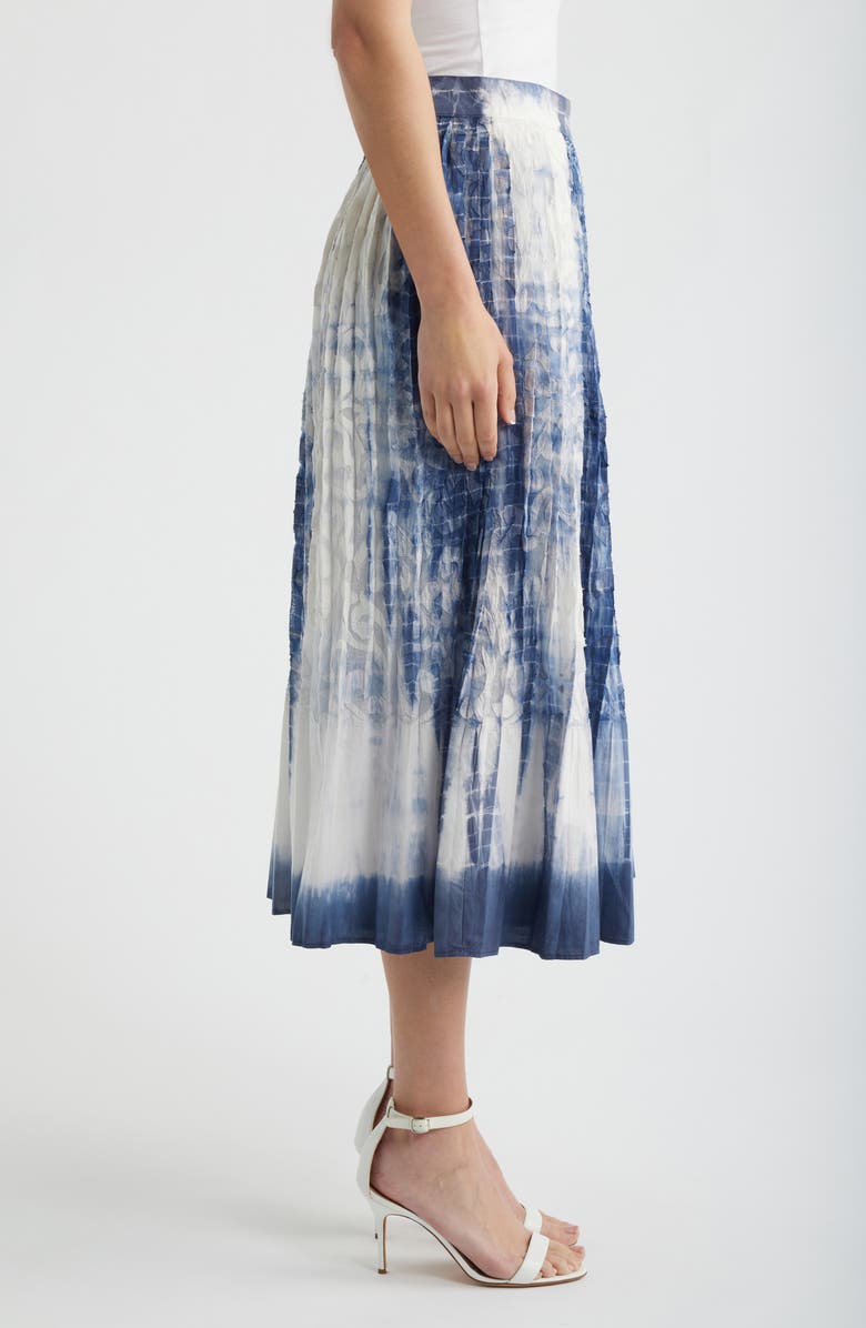 KOBI HALPERIN Andie Print Silk Maxi Skirt, Alternate, color, Tide