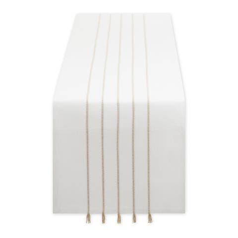 Stripe Tassel 14x108" Table Runner