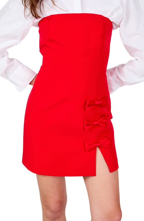 ENDLESS ROSE ENDLESS ROSE BOW ACCENT STRAPLESS MINIDRESS 