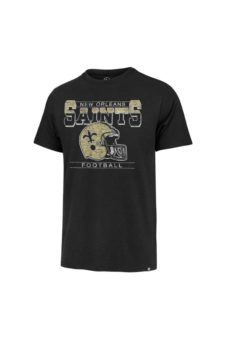 Men's '47 Black New Orleans Saints Time Lock Franklin T-Shirt, Alternate, color, Black