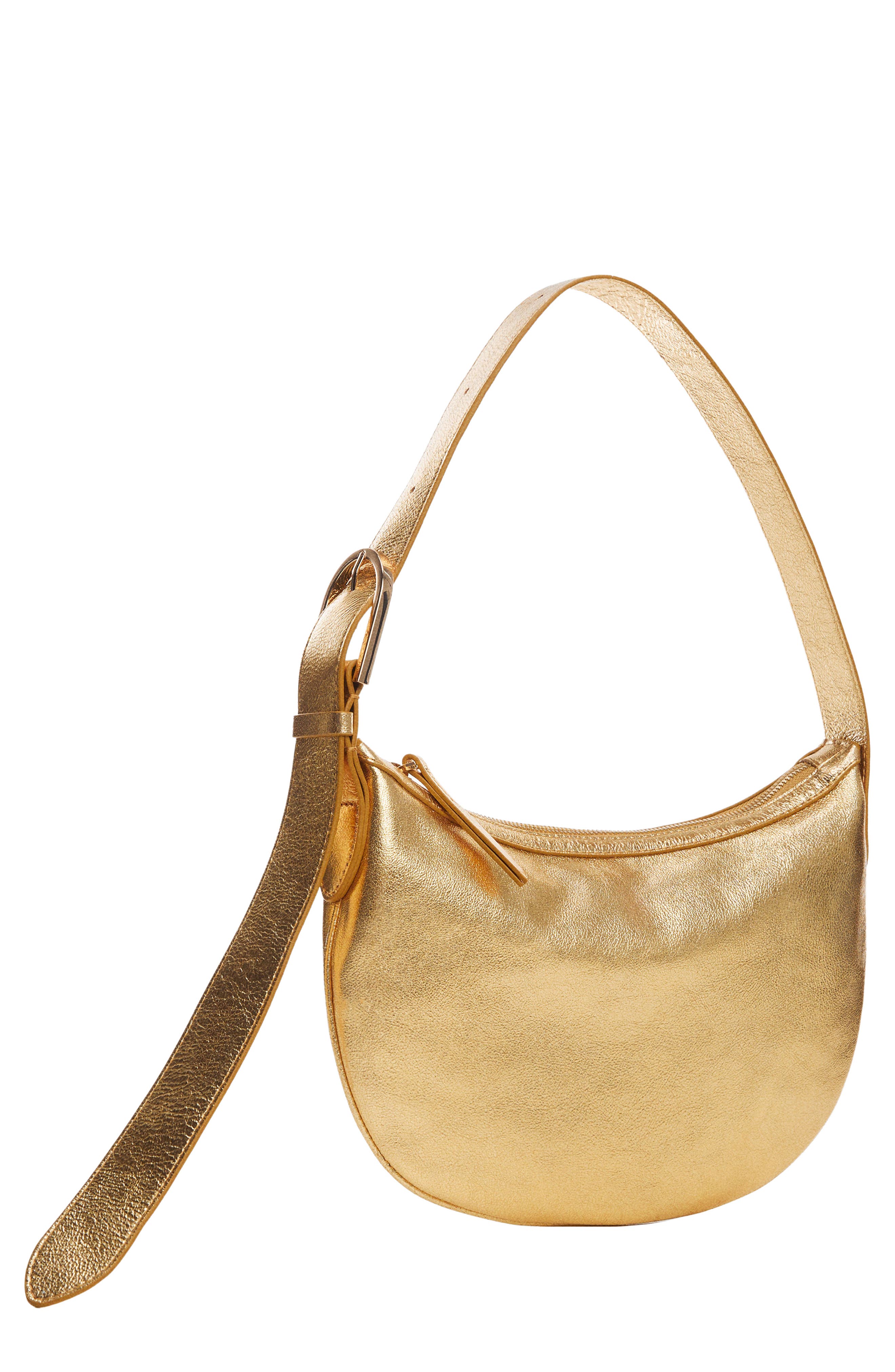 MANGO Leather Shoulder Bag, Alternate, color, 