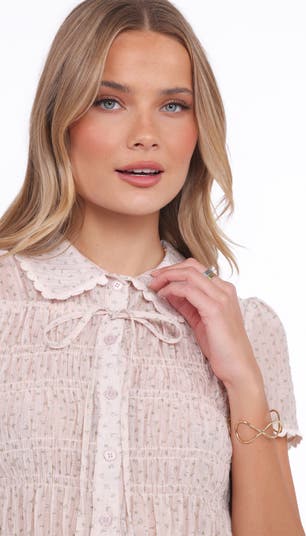 Alima Shirred Crop Shirt