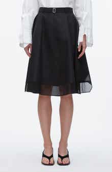 3.1 Phillip Lim Belted A-Line Chiffon Skirt