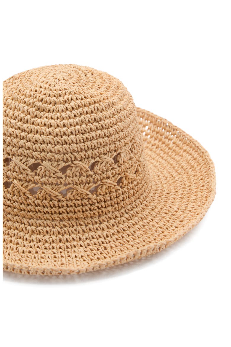 Openwork Straw Sun Hat, Alternate, color, ECRU