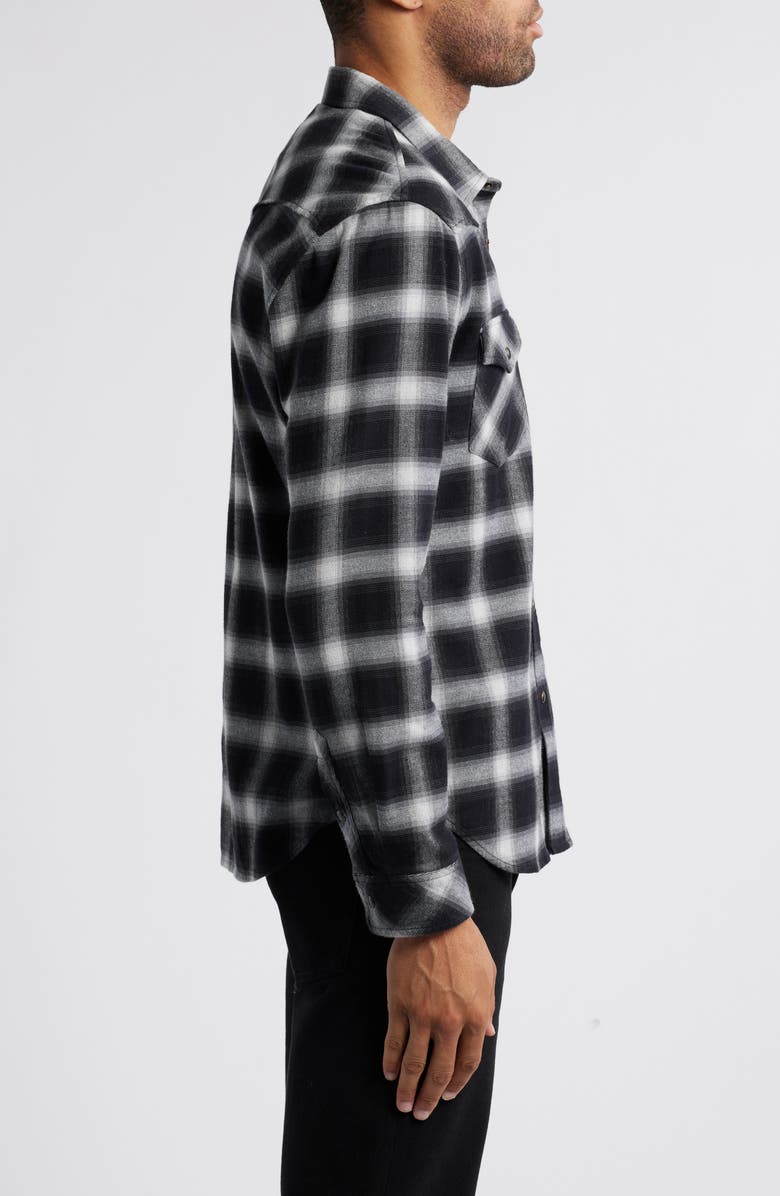 Rails Roy Relaxed Fit Plaid Stretch Cotton Snap-Up Shirt, Alternate, color, 