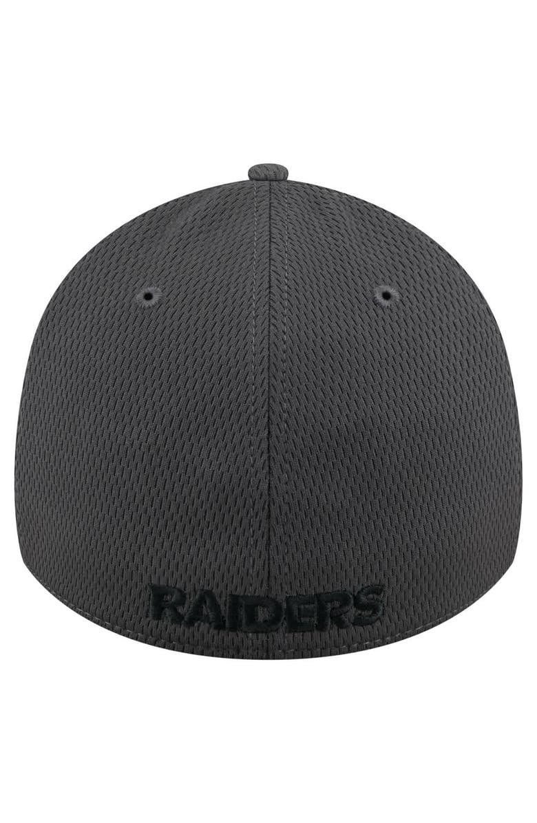 New Era Men's New Era Graphite Las Vegas Raiders Main 39THIRTY Flex Hat, Alternate, color, Graphite