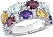 Julianna B. Multi-Gemstone Band Ring Sterling Silver