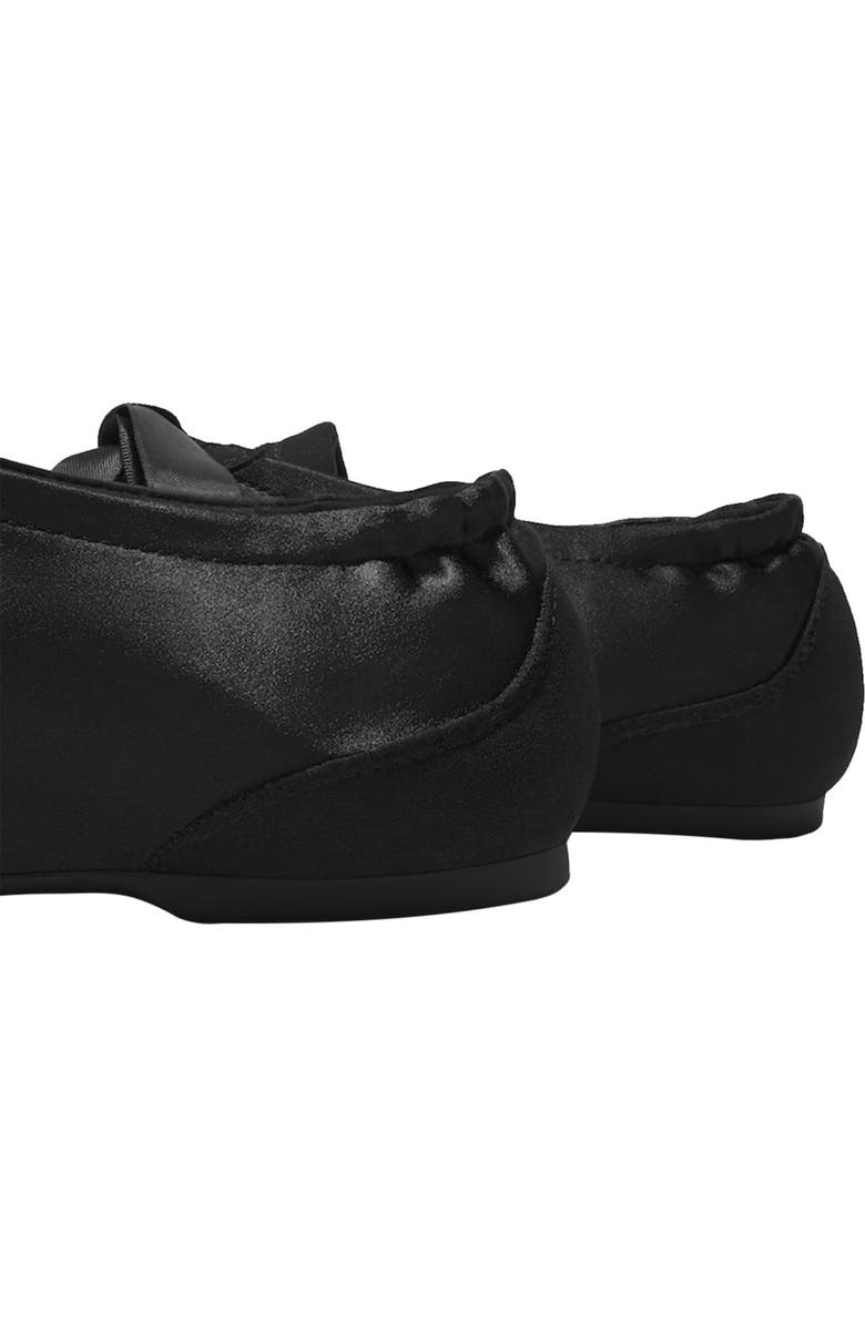 VIVAIA Square-Toe Lace-Up Satin Sneakerina, Alternate, color, Black