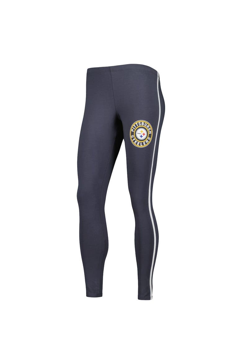 Women's Concepts Sport White/Charcoal Pittsburgh Steelers Sonata T-Shirt & Leggings Sleep Set, Alternate, color, White