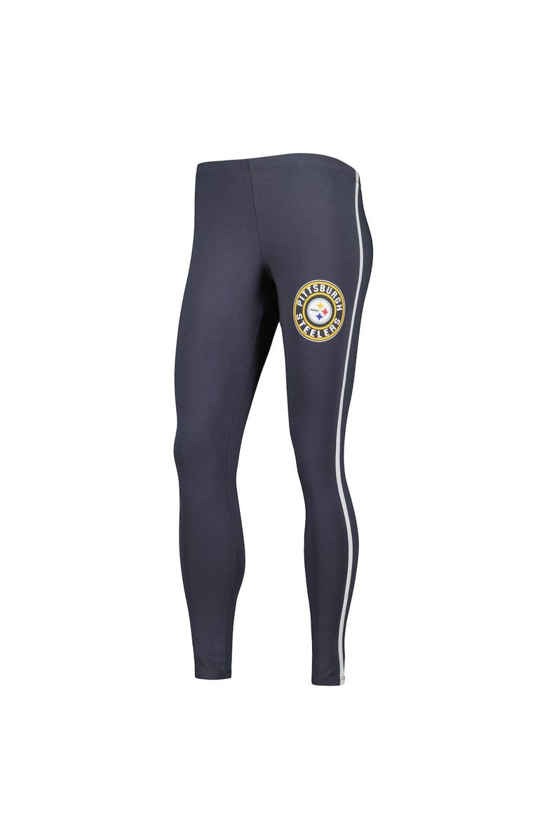 CONCEPTS SPORT Women's Concepts Sport White/Charcoal Pittsburgh Steelers Sonata T-Shirt & Leggings Sleep Set, Alternate, color, White