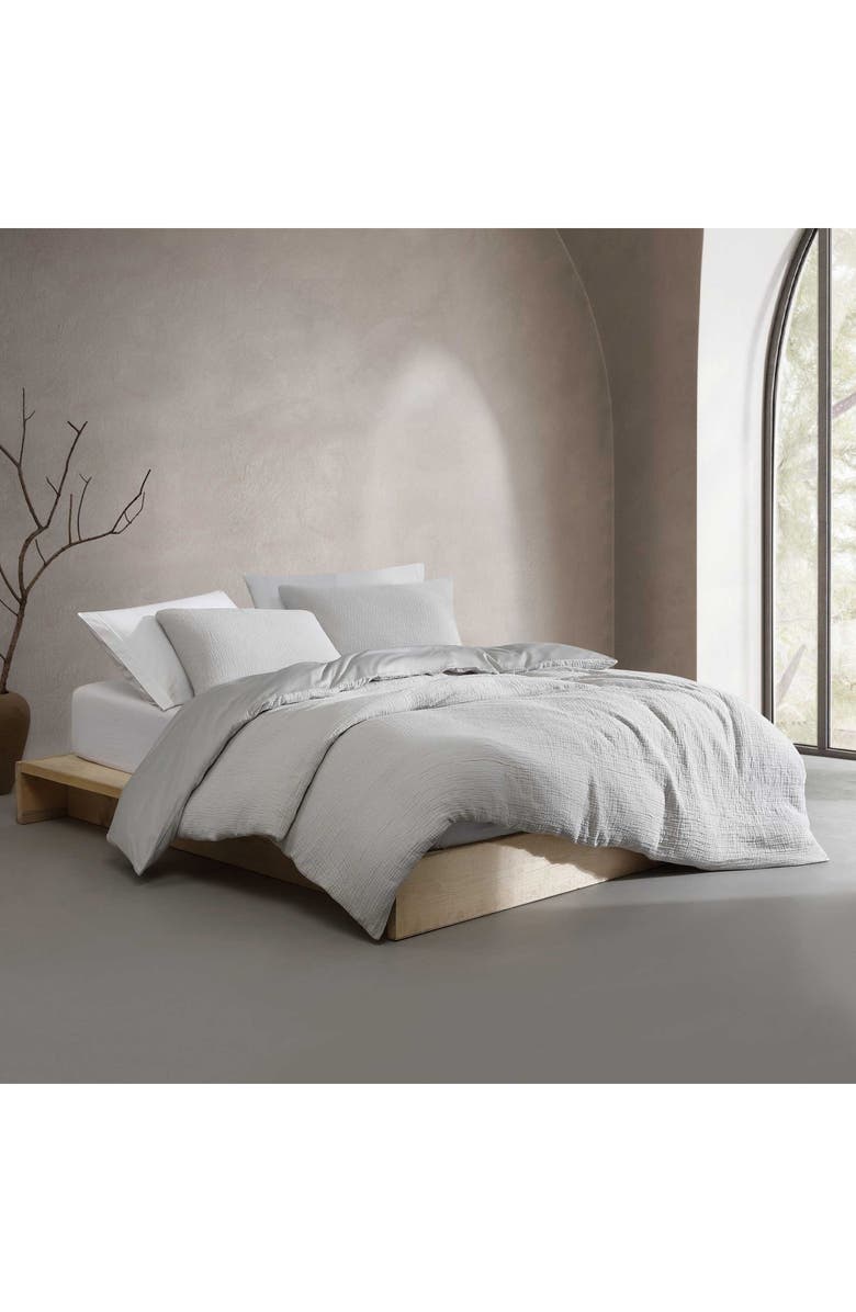 Calvin Klein Home Washed Textured Reversible Comforter Set, Alternate, color, Medium Grey