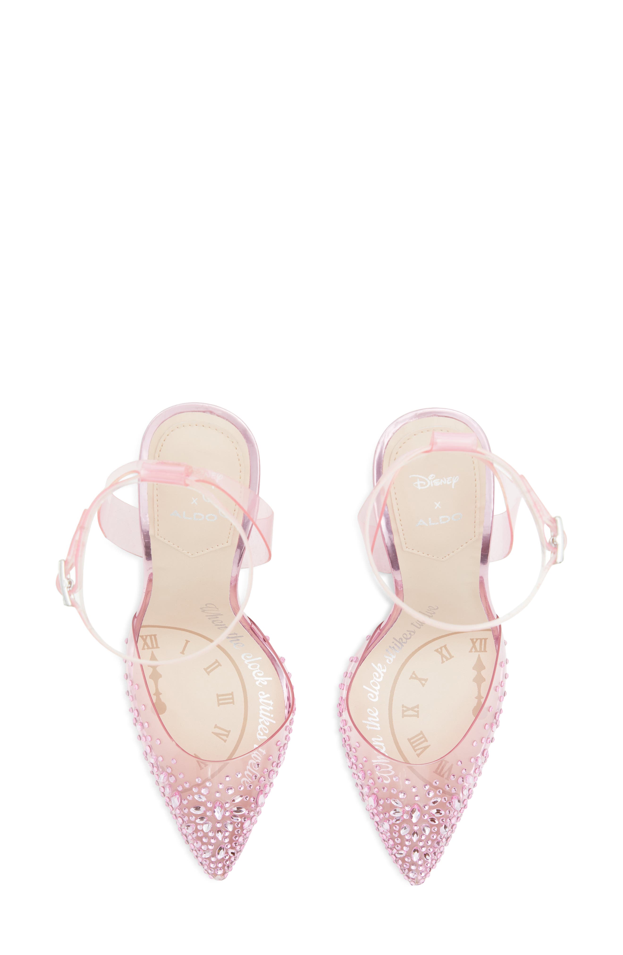 x Disney Glass Slipper Pointed Toe Pump, Alternate, color, LIGHT PINK