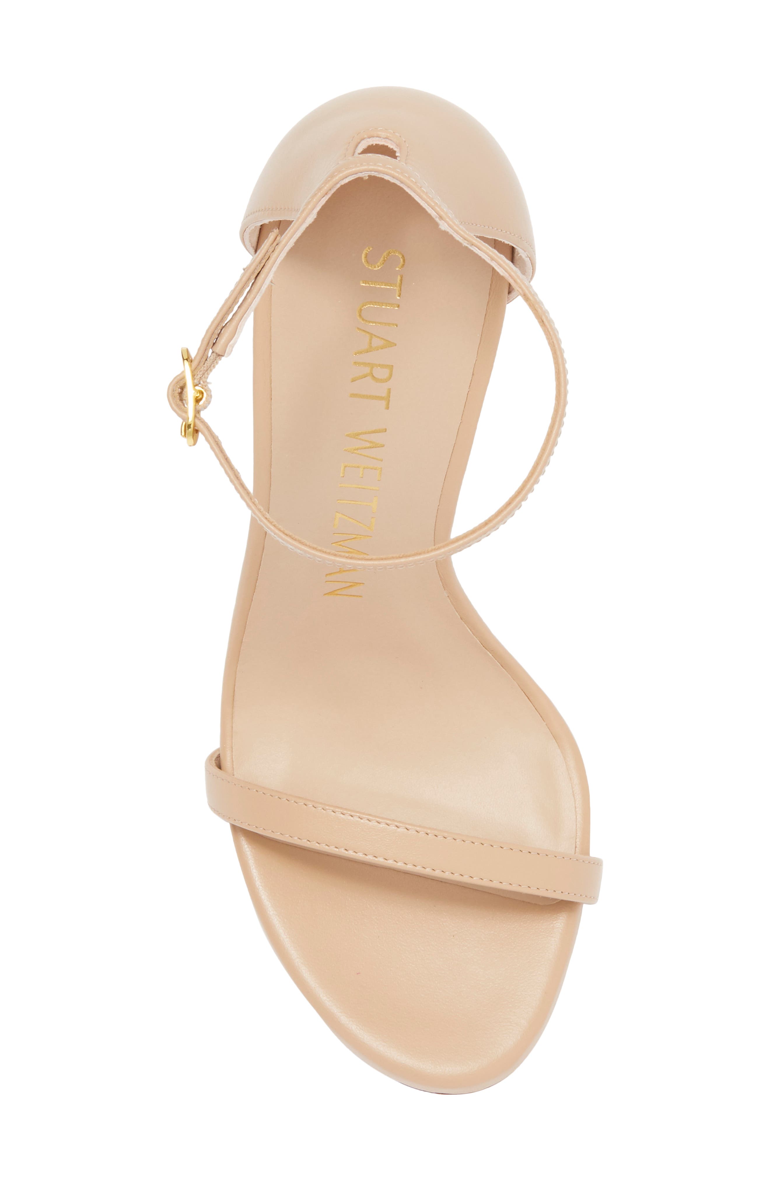 Nudist Ankle Strap Sandal, Alternate, color, ADOBE