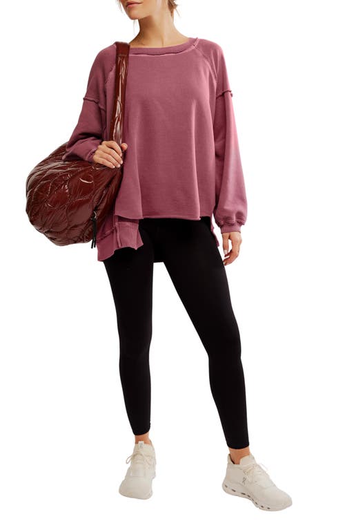 Free People Fp Movement One To Beat Oversize Pullover In Pink