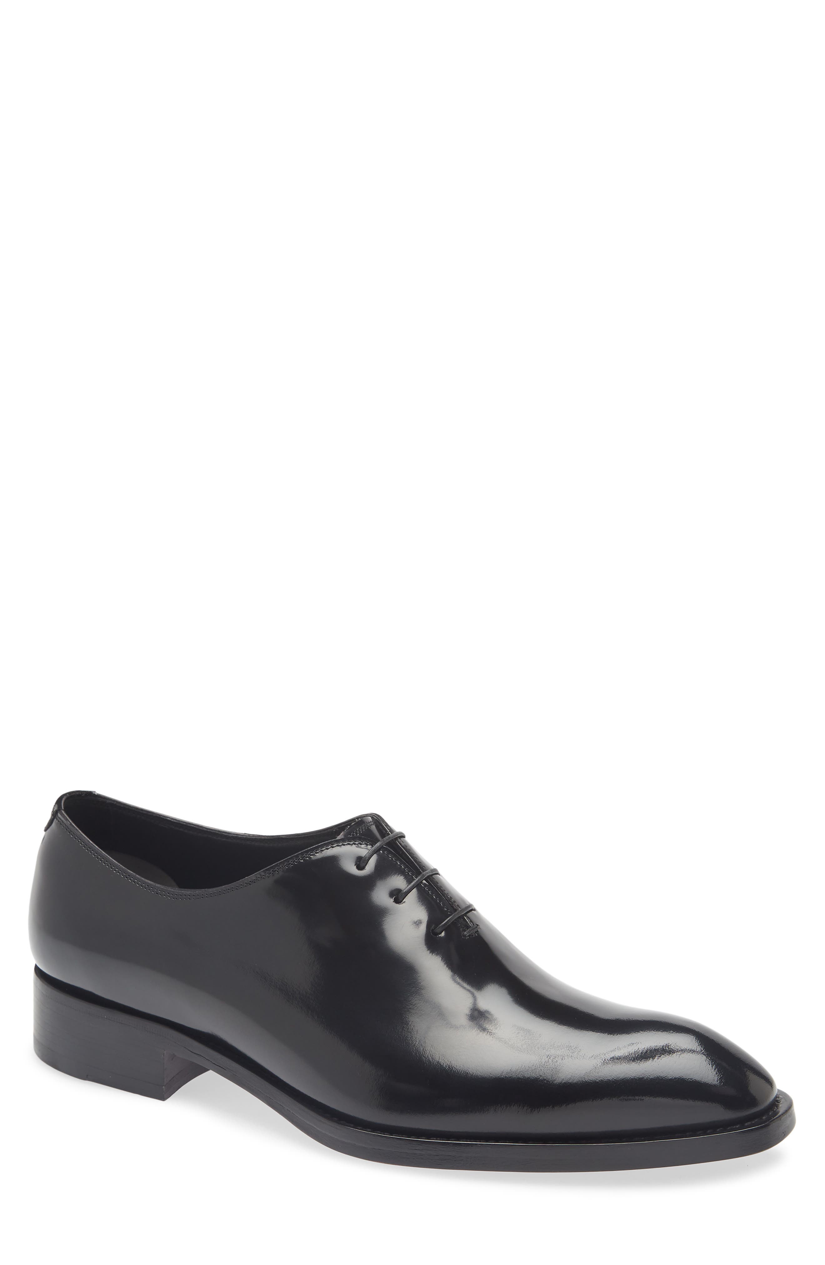 TOM FORD Patent Wholecut Oxford, Main, color, Black