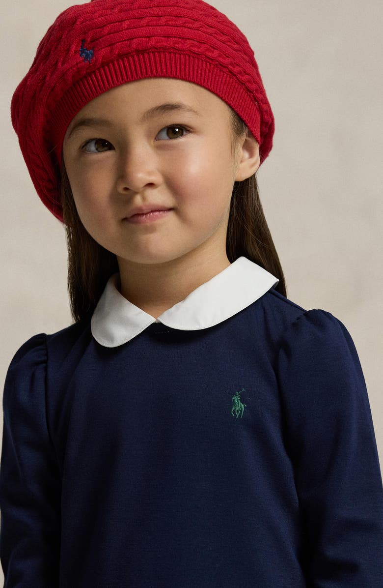 Polo Ralph Lauren Kids' Long Sleeve Ponte Roma Dress, Alternate, color, Cruise Navy