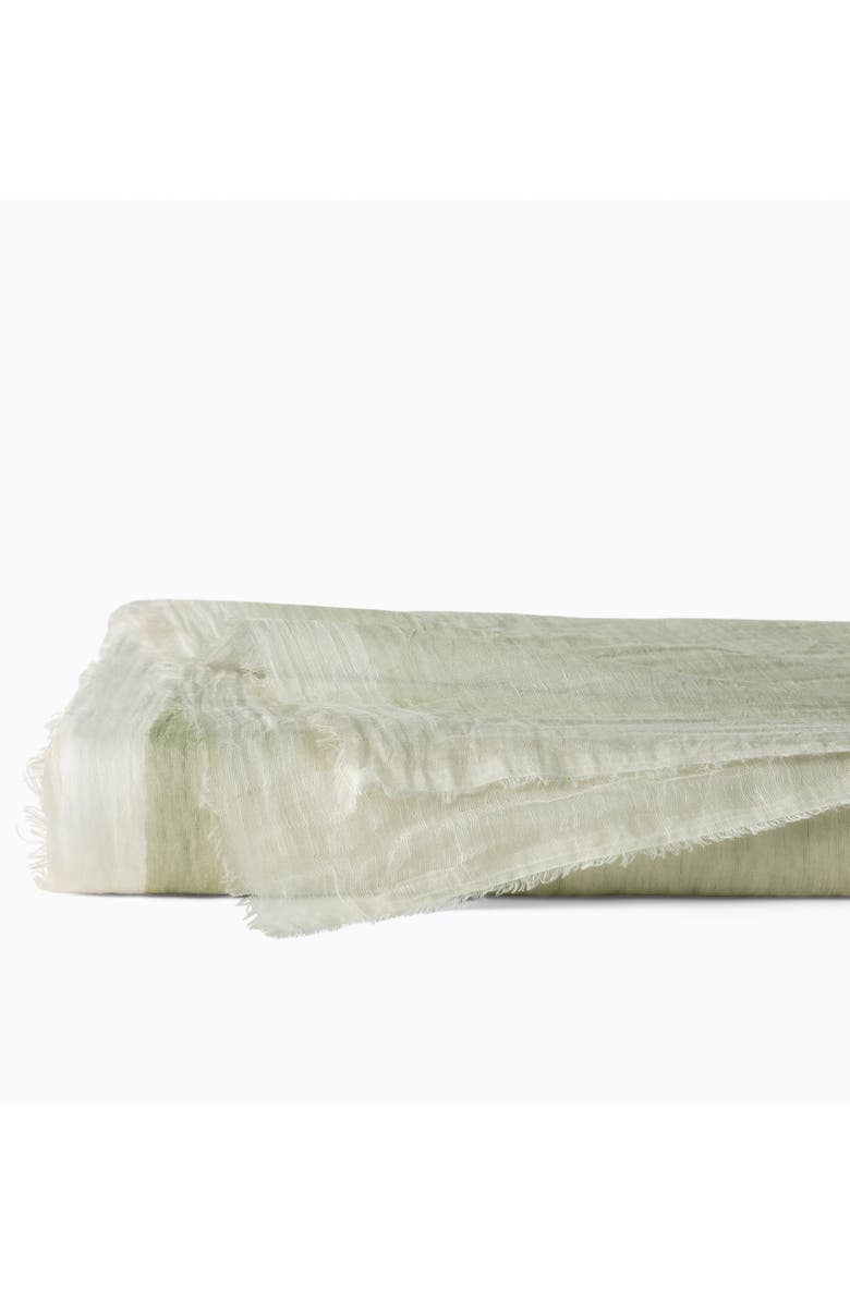 SFERRA Pitura Cotton & Linen Throw Blanket, Alternate, color, Moss/ Taupe