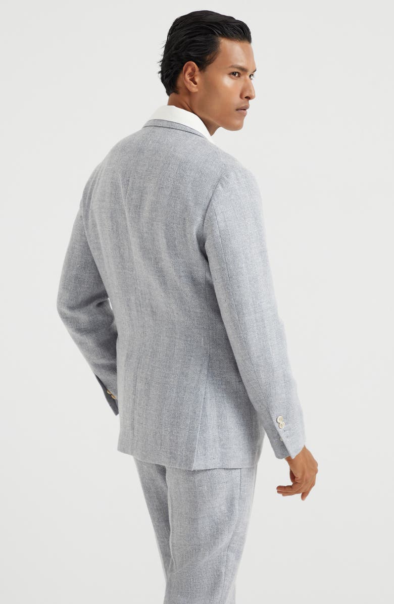 Brunello Cucinelli Diagonal twill unconstructed blazer, Alternate, color, 