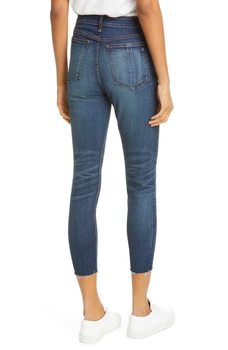 rag & bone Nina High Waist Ankle Skinny Jeans, Alternate, color, 