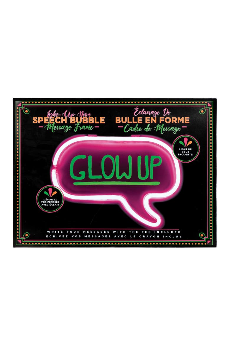 Neon Speech Bubble Frame, Alternate, color, MULTI
