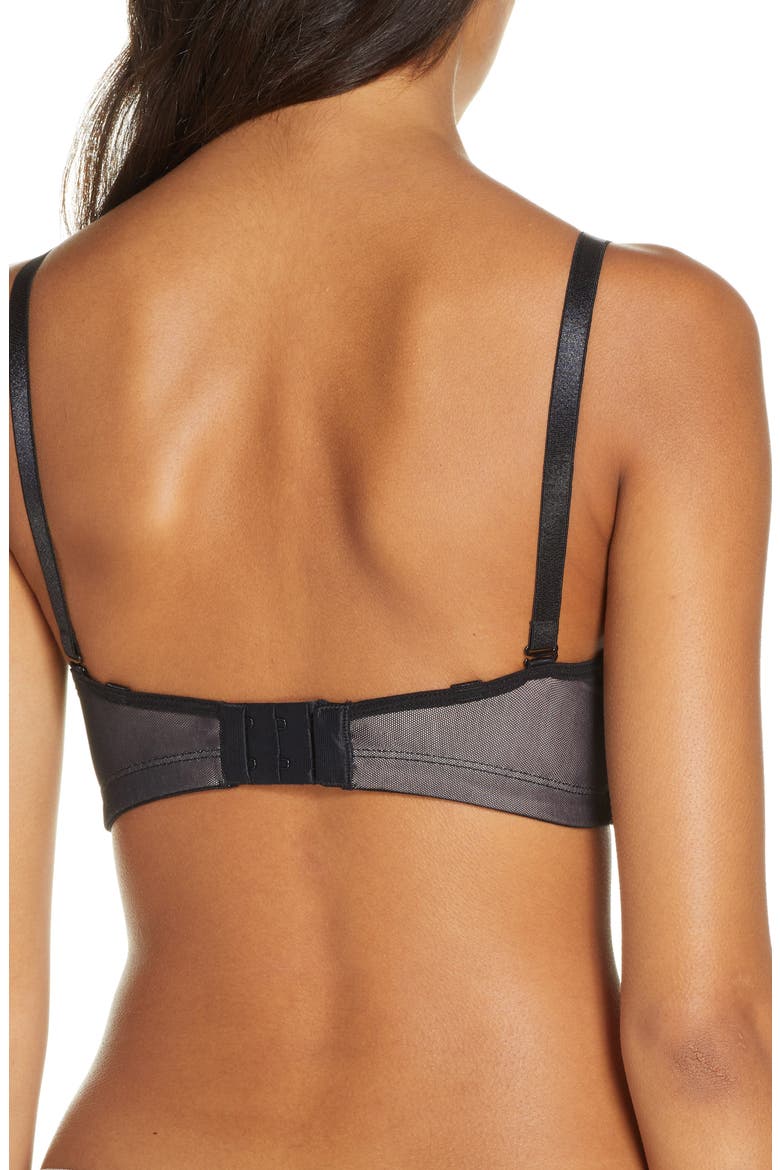 Mesh & Lace Nursing Bra, Alternate, color, BLACK