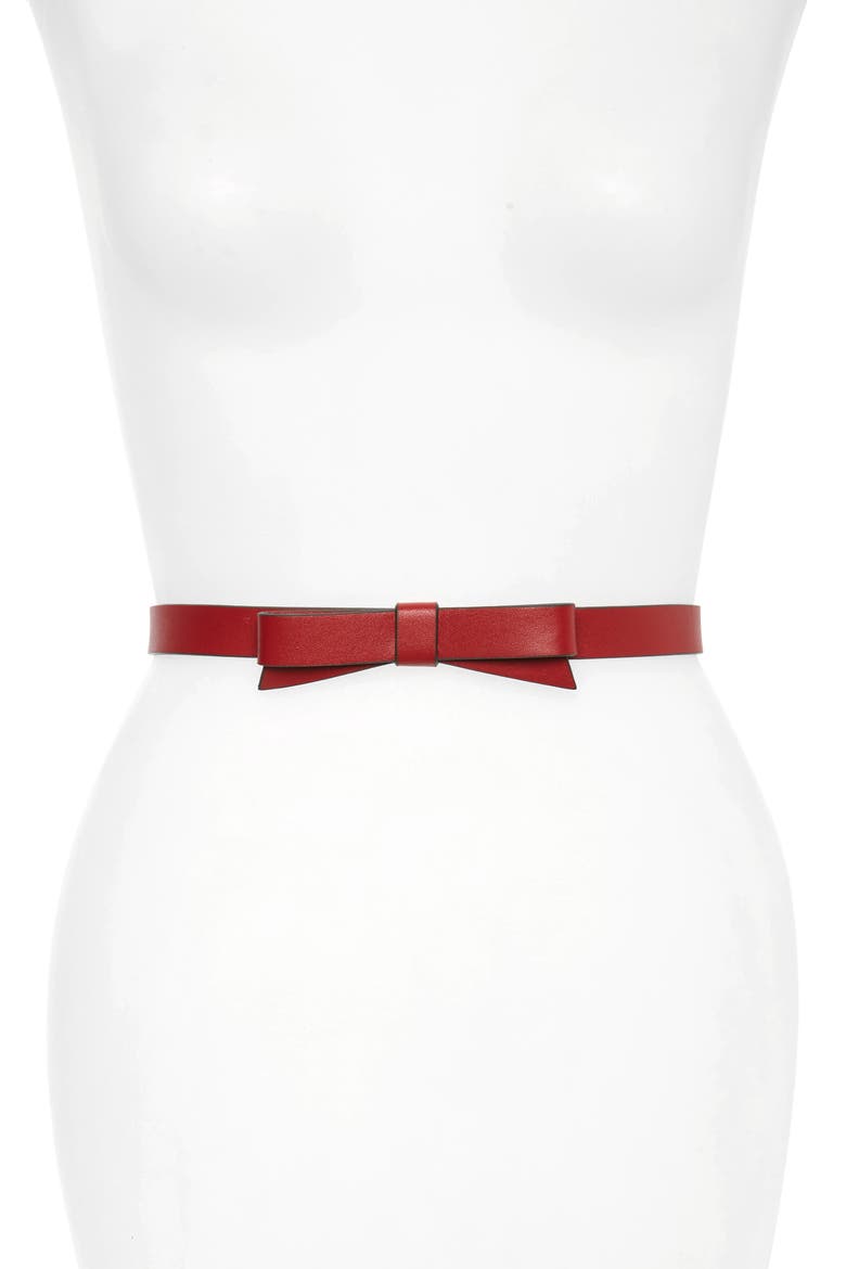 smooth bow belt, Main, color, HEIRLOOM RED