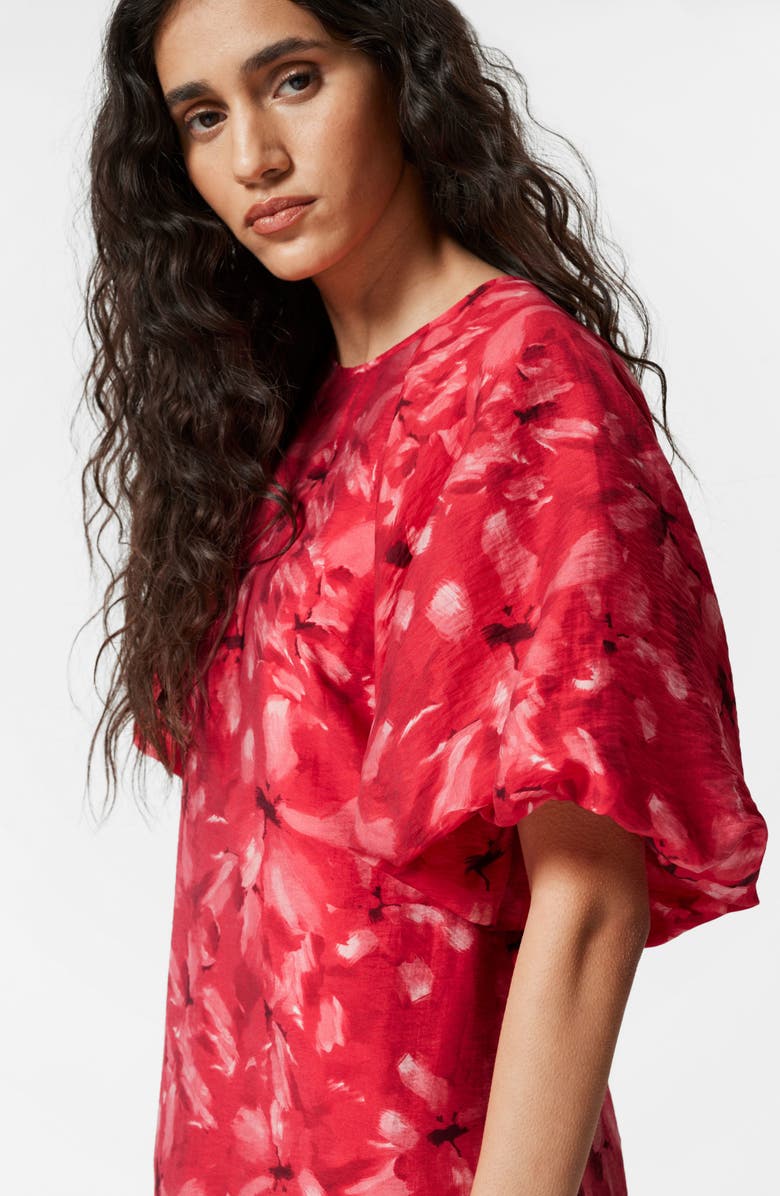 & Other Stories Puff Sleeve Hammered Satin Dress, Alternate, color, 